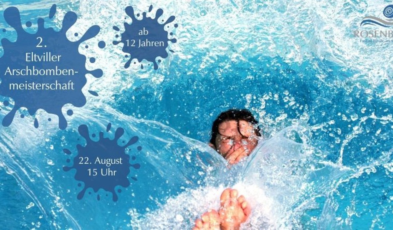 Arschbombenwettbewerb im Eltviller Freibad am 22. August Arschbombenwettbewerb im Eltviller Freibad am 22. August